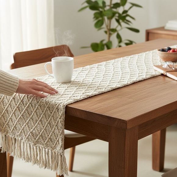 VINTAGE ARTISTIC ACCENTS Crochet Table Runner - Picture 7 of 8